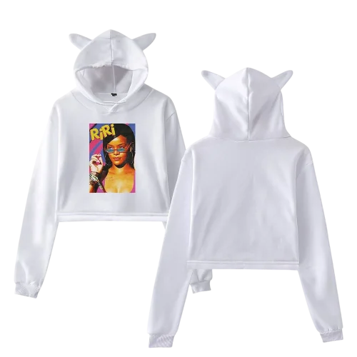 Rihanna Cropped Hoodie #5