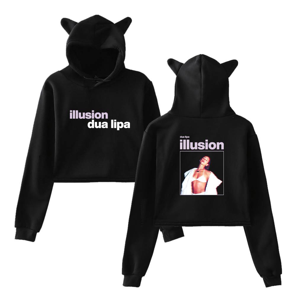 Dua Lipa Illusion Cropped Hoodie #2 - Image 2