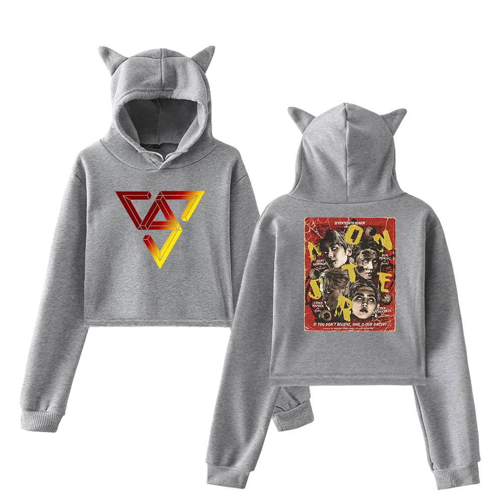 Seventeen Cropped Hoodie #2 - Image 4