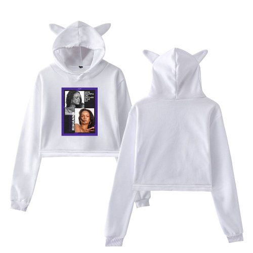 Rihanna Cropped Hoodie #5