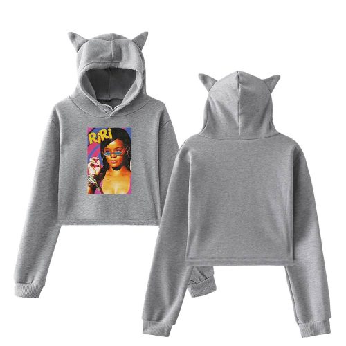 Rihanna Cropped Hoodie #3