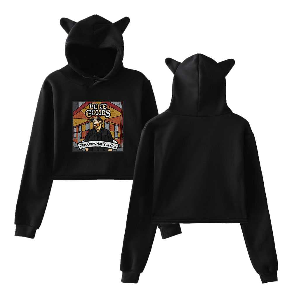 Luke Combs This One's For You Too Cropped Hoodie - Image 3