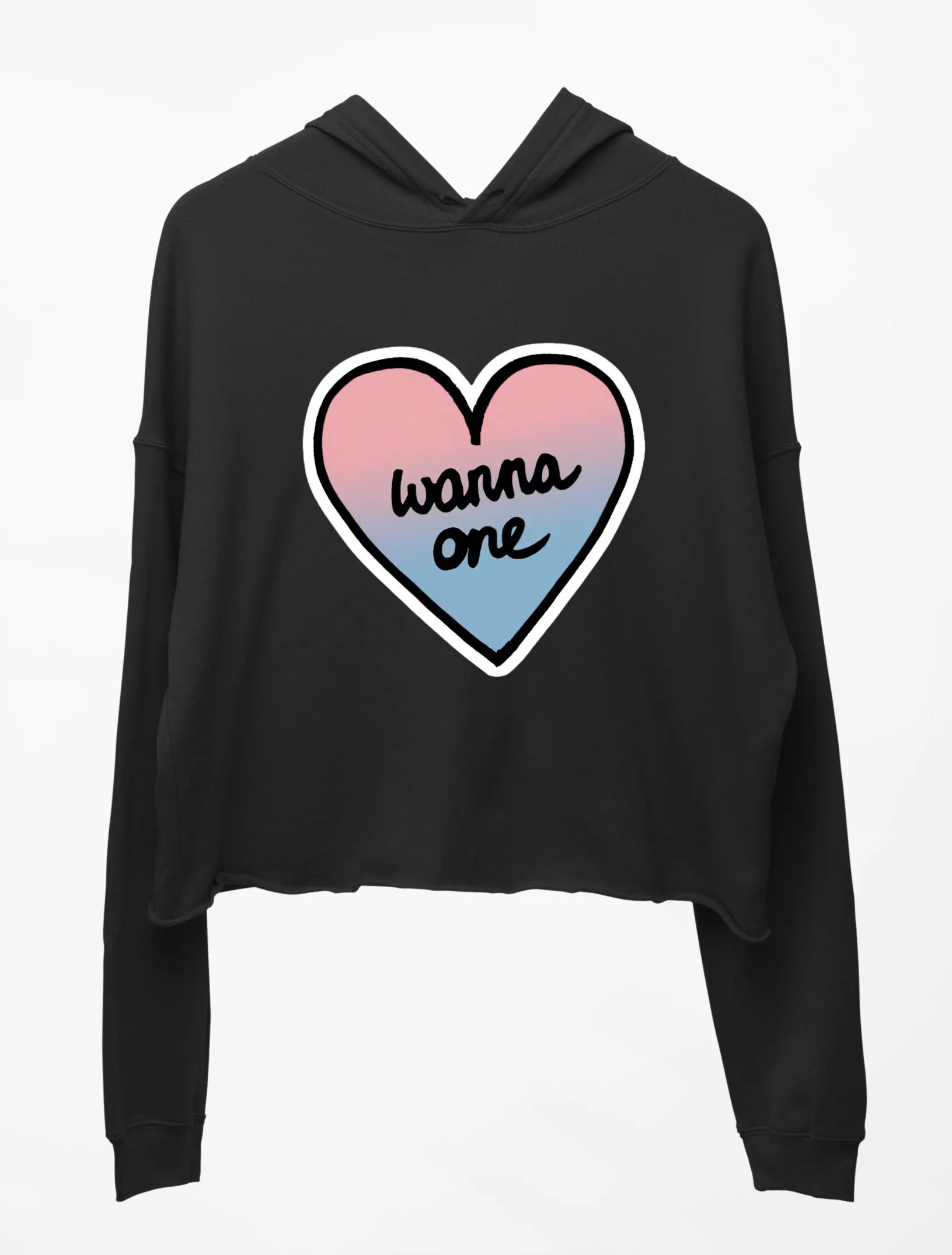 Wanna One Classic Logo Cropped Hoodie - Image 2