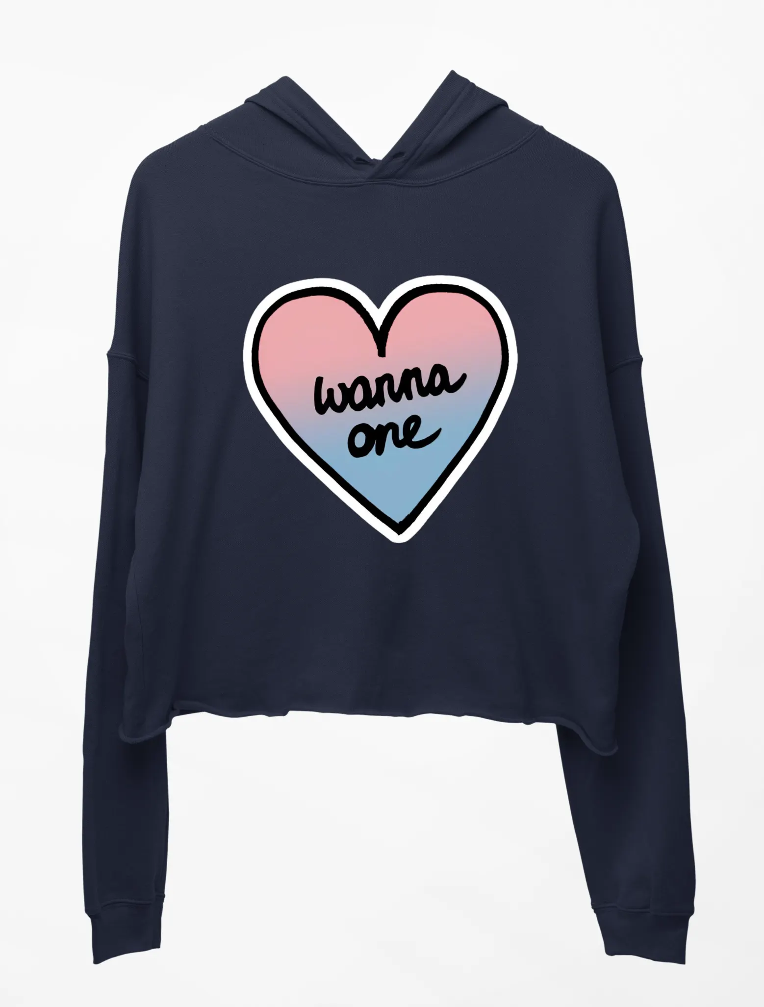 Wanna One Classic Logo Cropped Hoodie - Image 3