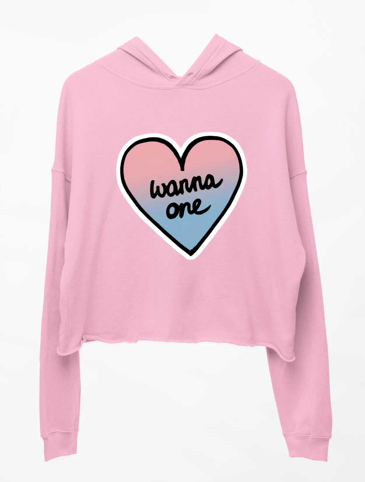 Wanna One Classic Logo Cropped Hoodie - Image 4