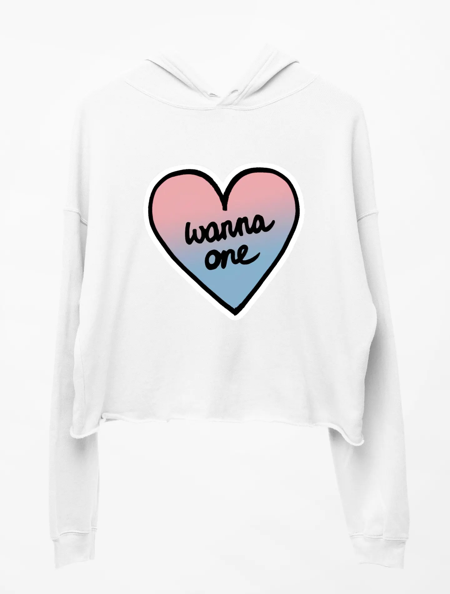 Wanna One Classic Logo Cropped Hoodie